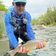 Wild marble trout caught in river Sarca