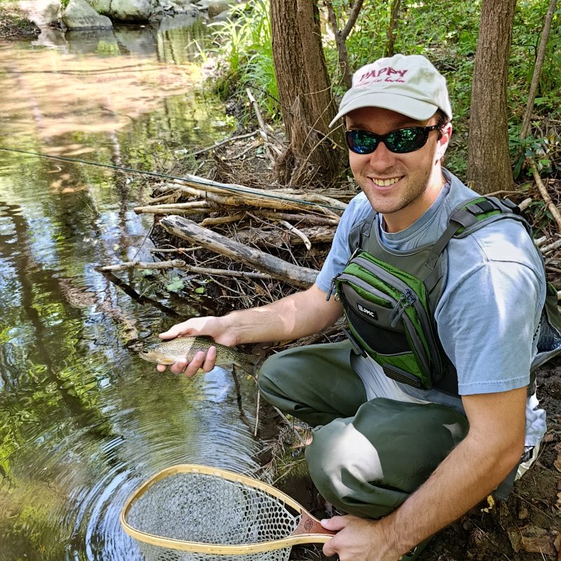Flyfishing trout Sicily